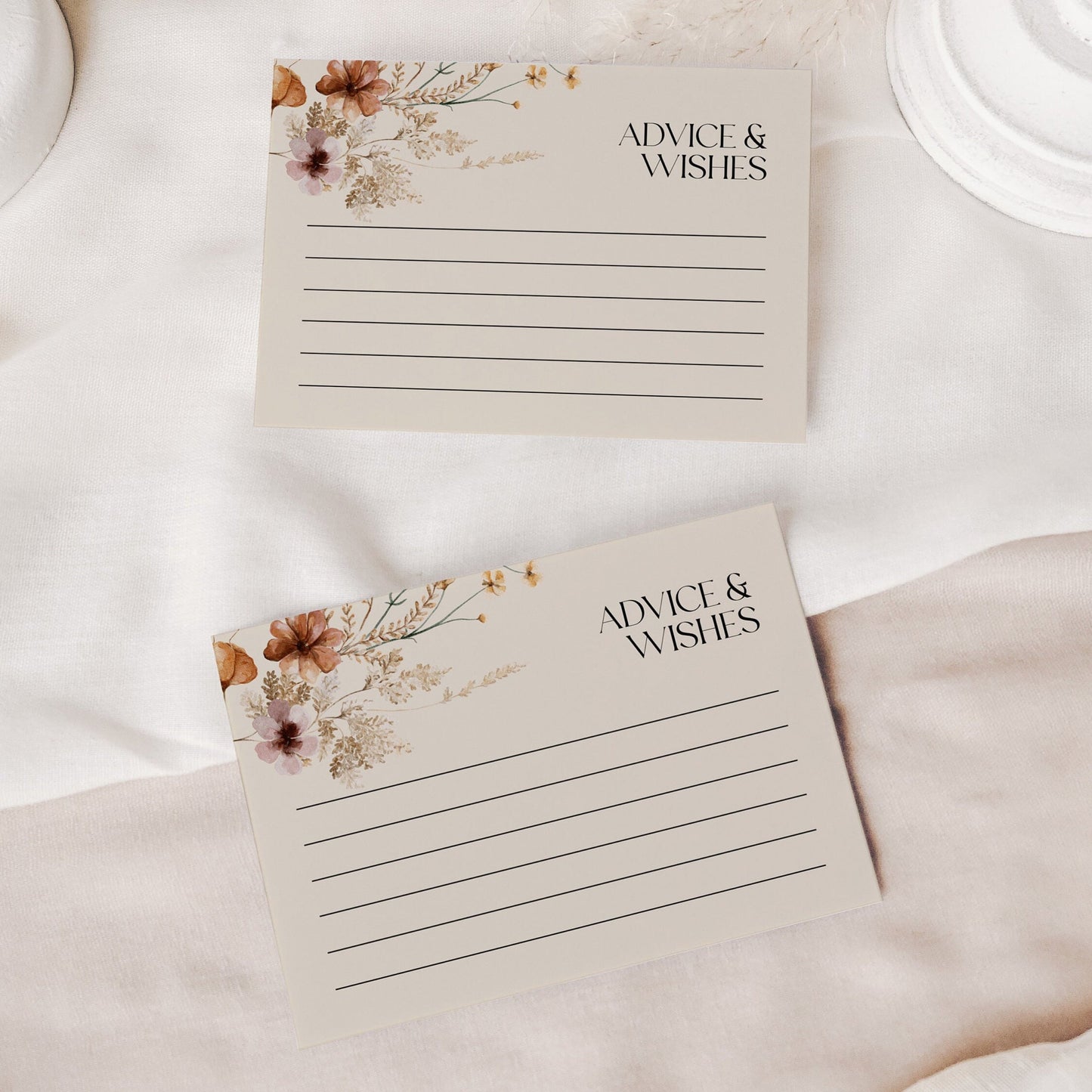 Advice card printable, Bridal Shower Advice card - LovelyTemplatesCo