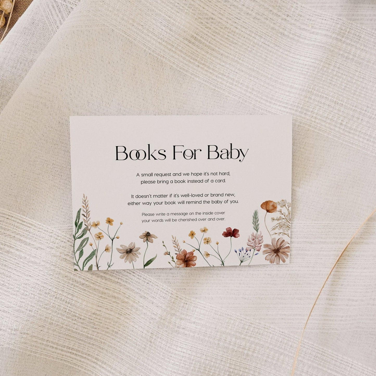 Baby In Bloom Invitation | Baby shower bundle | Books for Baby card | Diaper raffle card - LovelyTemplatesCo