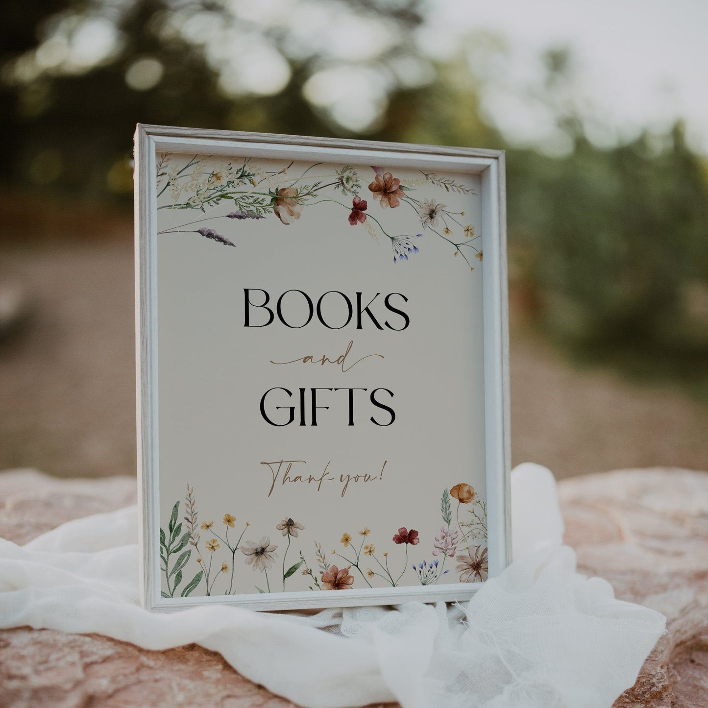 Books and Gifts Sign | Baby Shower Sign - LovelyTemplatesCo