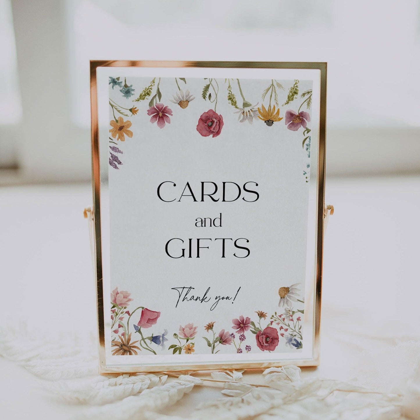 Cards and Gifts Sign Wildflower - LovelyTemplatesCo