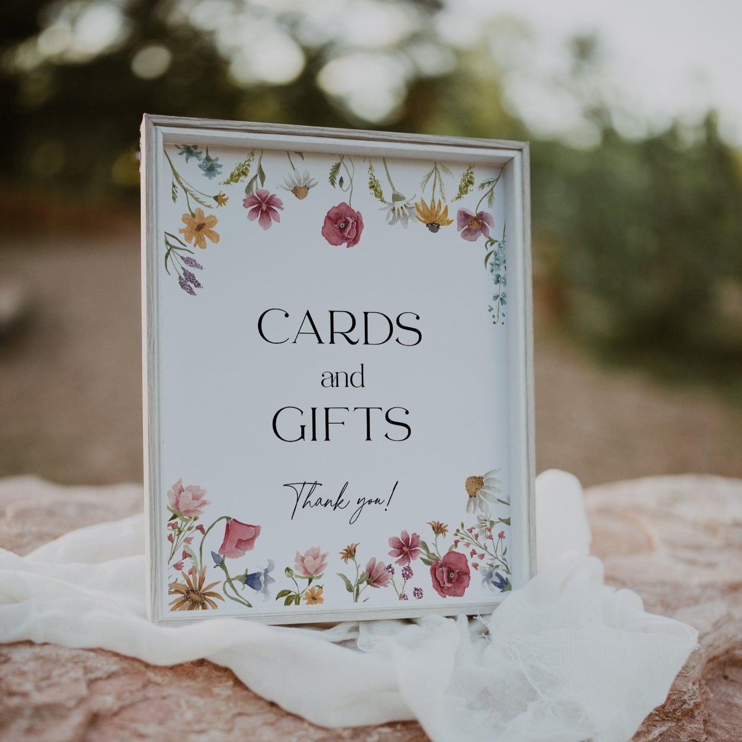 Cards and Gifts Sign Wildflower - LovelyTemplatesCo