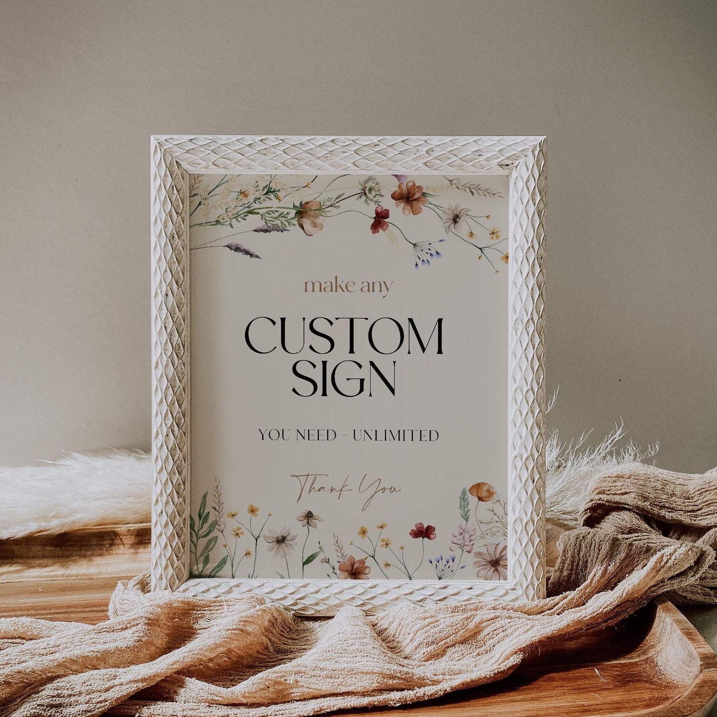 Custom Sign template | Customizable Sign template | Wedding Sign | Bridal Shower Sign | Baby Shower Sign - LovelyTemplatesCo