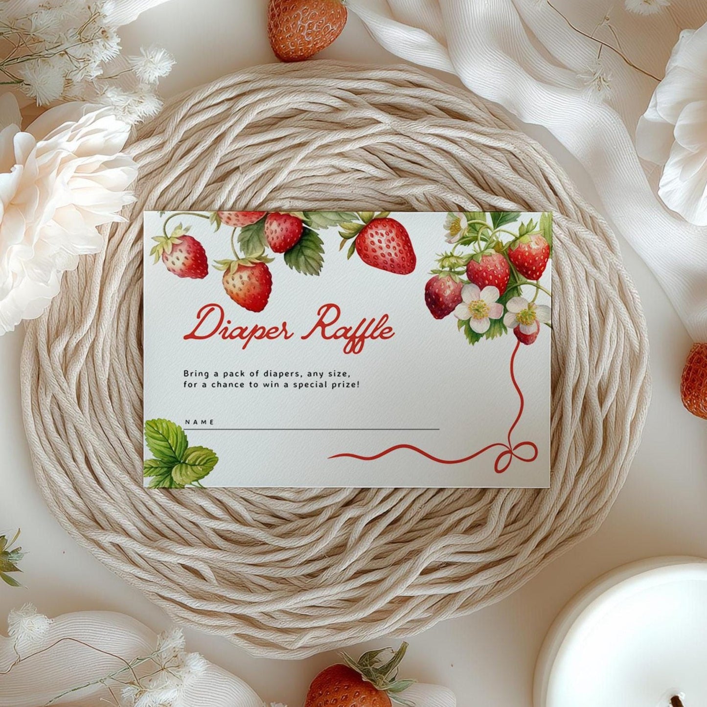 Diaper Raffle Card | Diaper Raffle Name Insert card - LovelyTemplatesCo