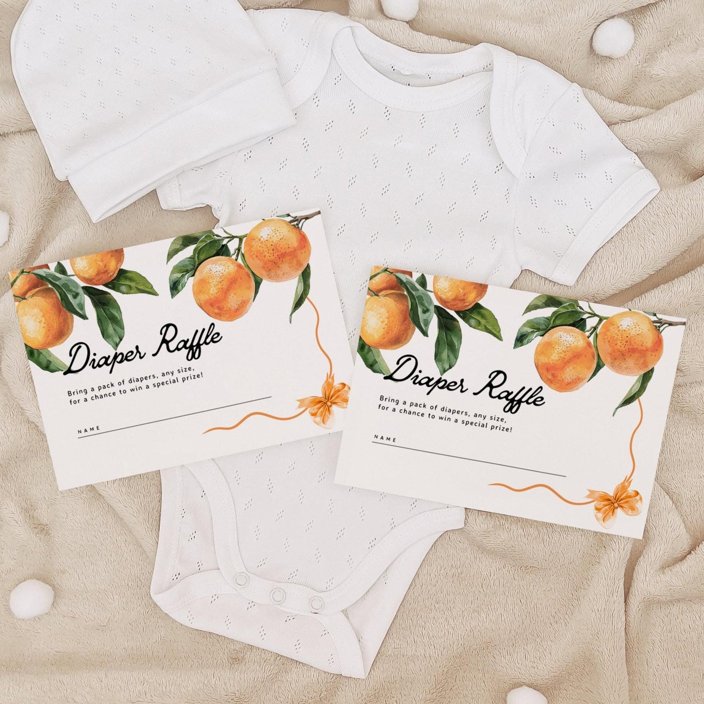 Diaper Raffle Card | Diaper Raffle Name Insert card - LovelyTemplatesCo
