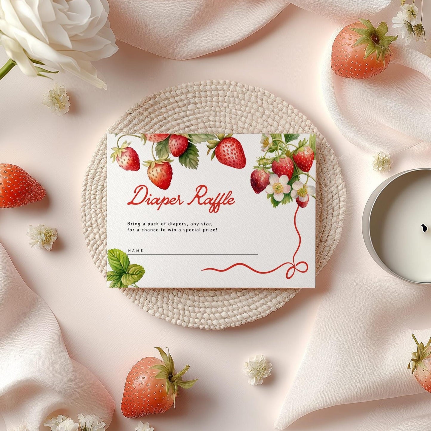 Diaper Raffle Card | Diaper Raffle Name Insert card - LovelyTemplatesCo