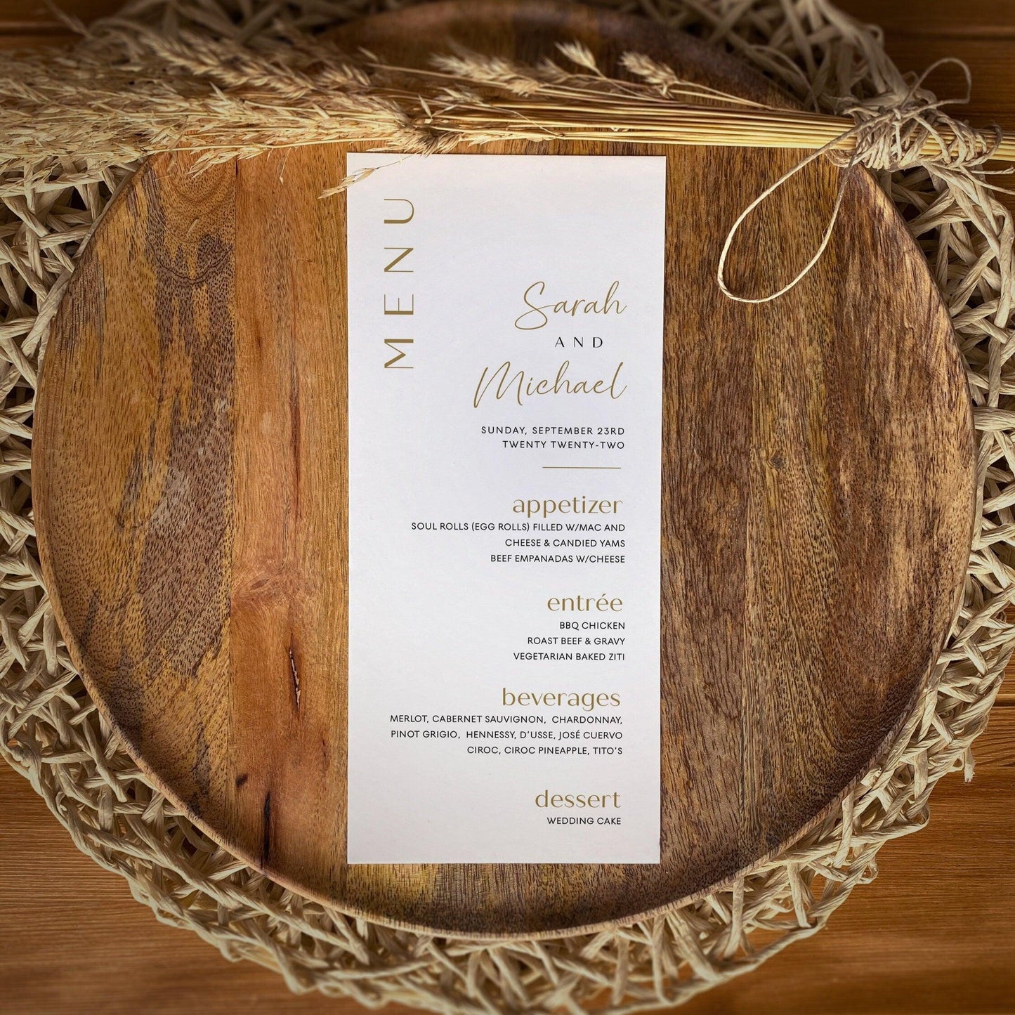 Gold menu template - LovelyTemplatesCo