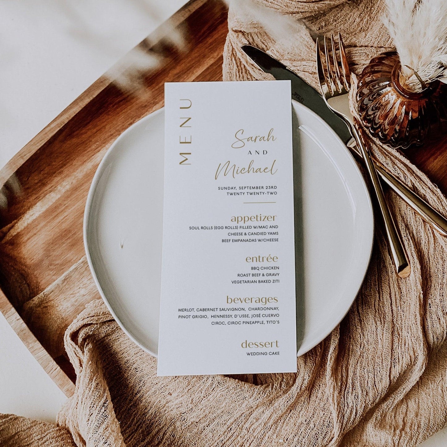Gold menu template - LovelyTemplatesCo
