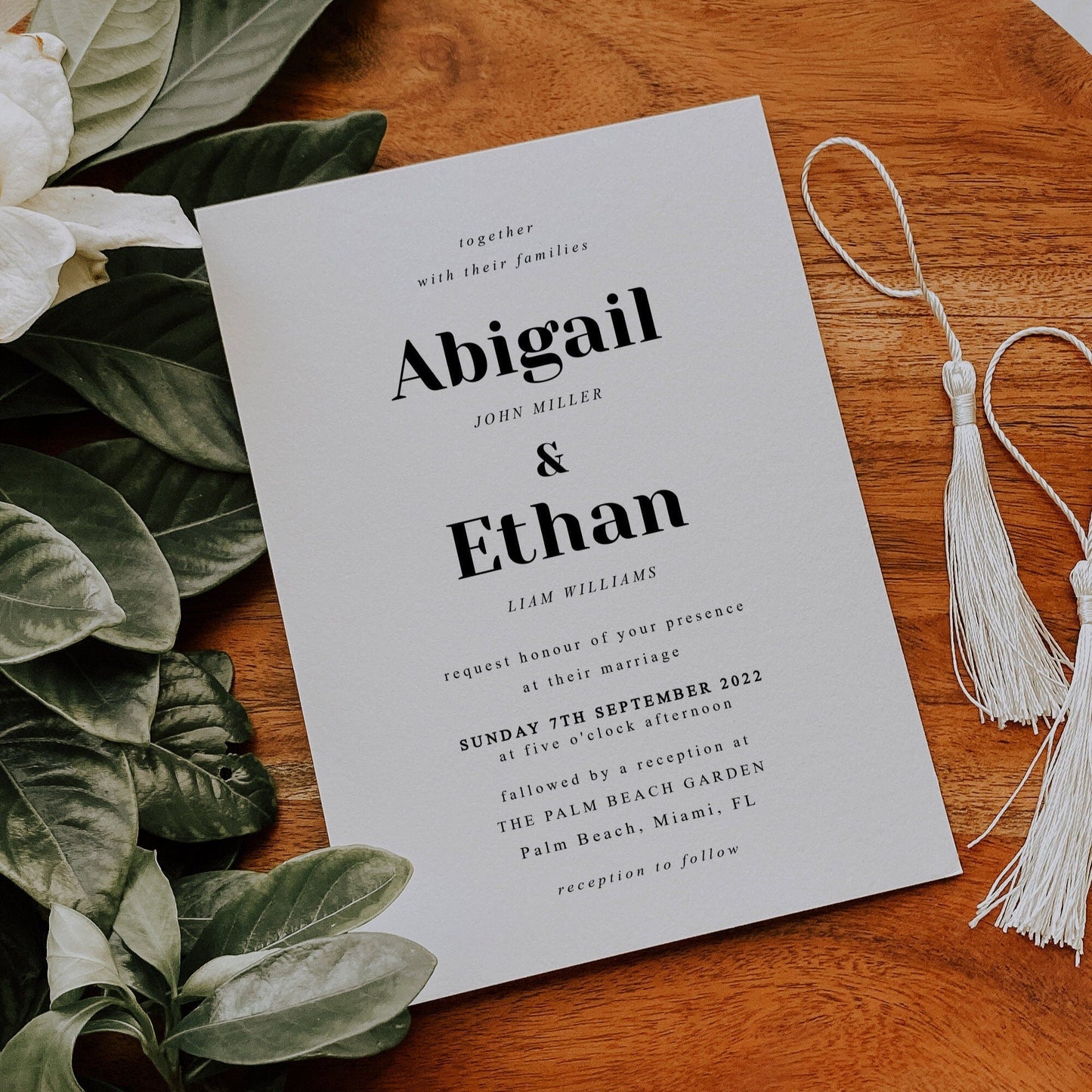 Minimalist Wedding Invitation, Modern Wedding Invitation - LovelyTemplatesCo