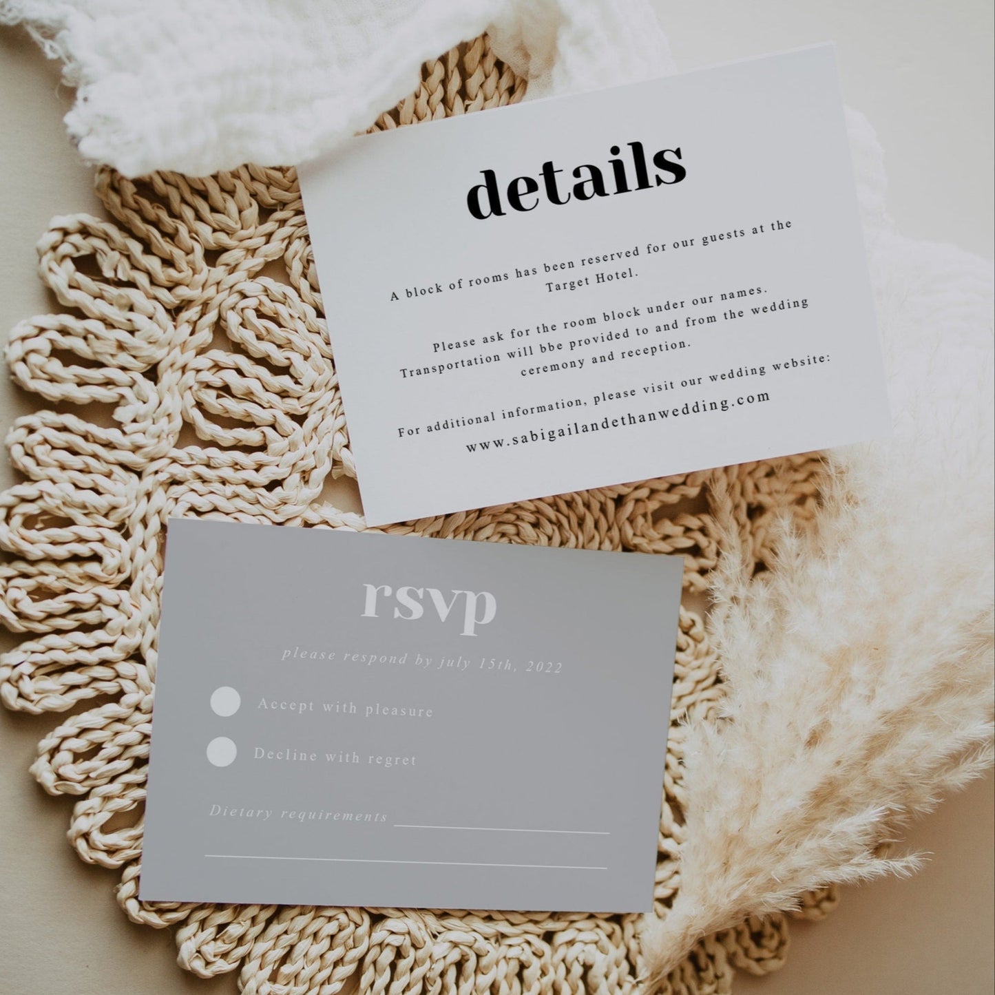 Minimalist Wedding Invitation, Modern Wedding Invitation - LovelyTemplatesCo
