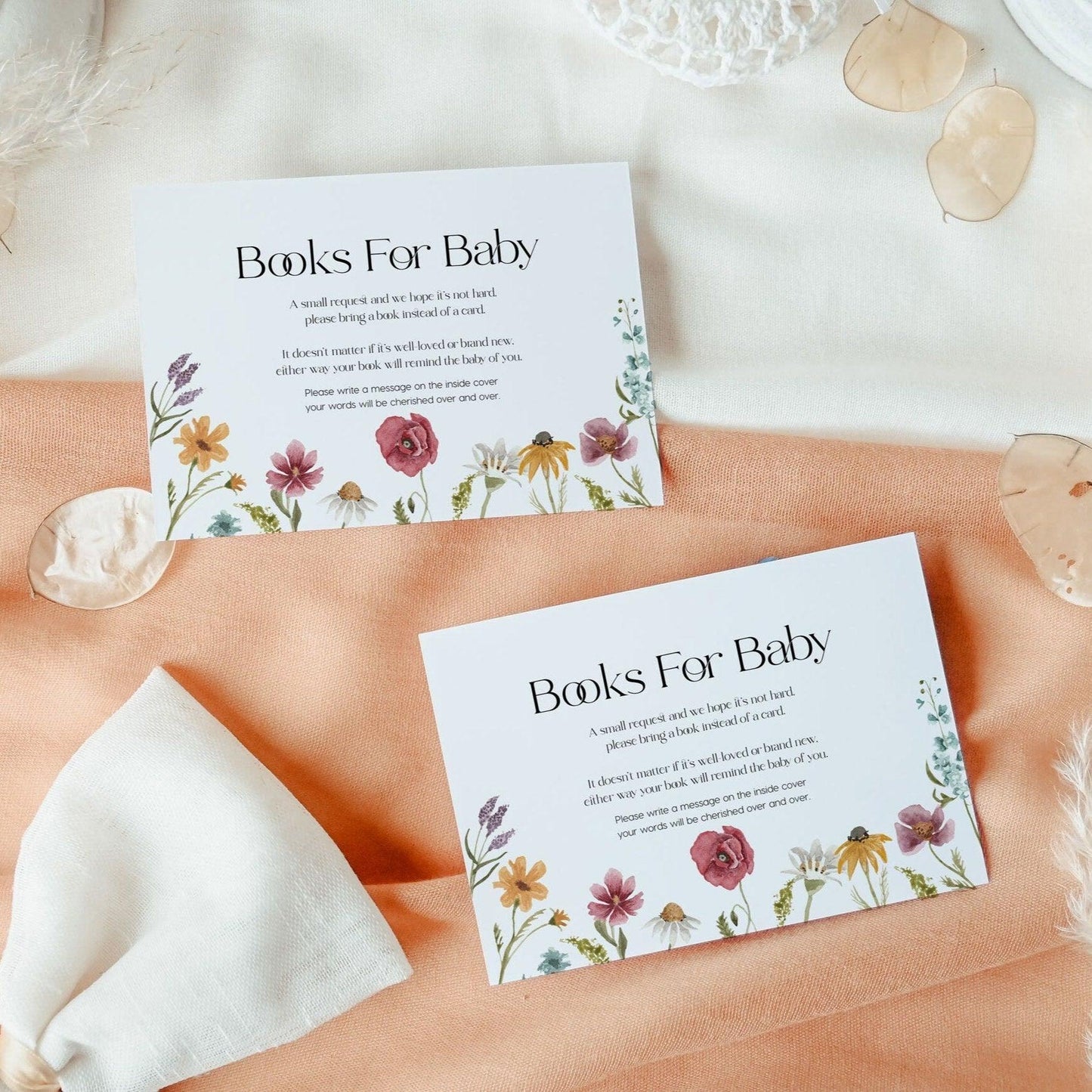 Wildflower Baby Shower Invitation Floral Set - LovelyTemplatesCo