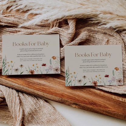 Boho Books for baby card, Baby Shower Books card - LovelyTemplatesCo