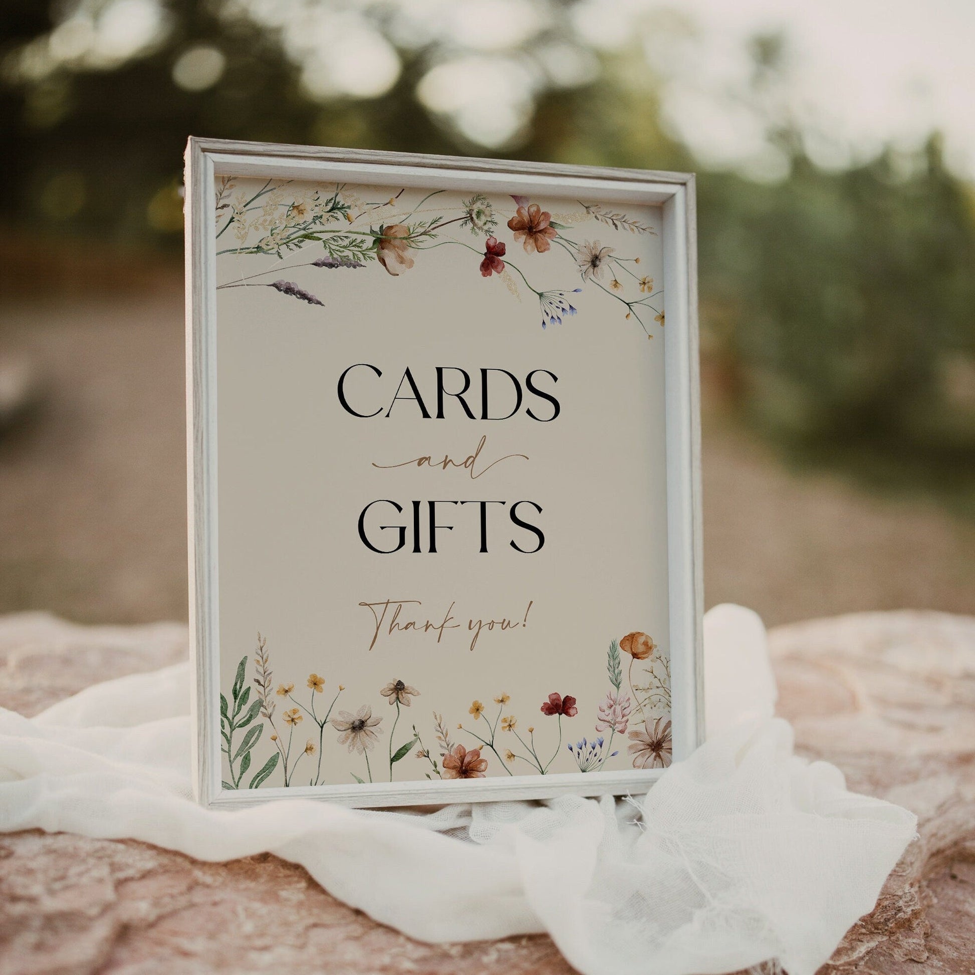 Cards and Gifts Sign, Floral Cards and Gifts sign template - LovelyTemplatesCo