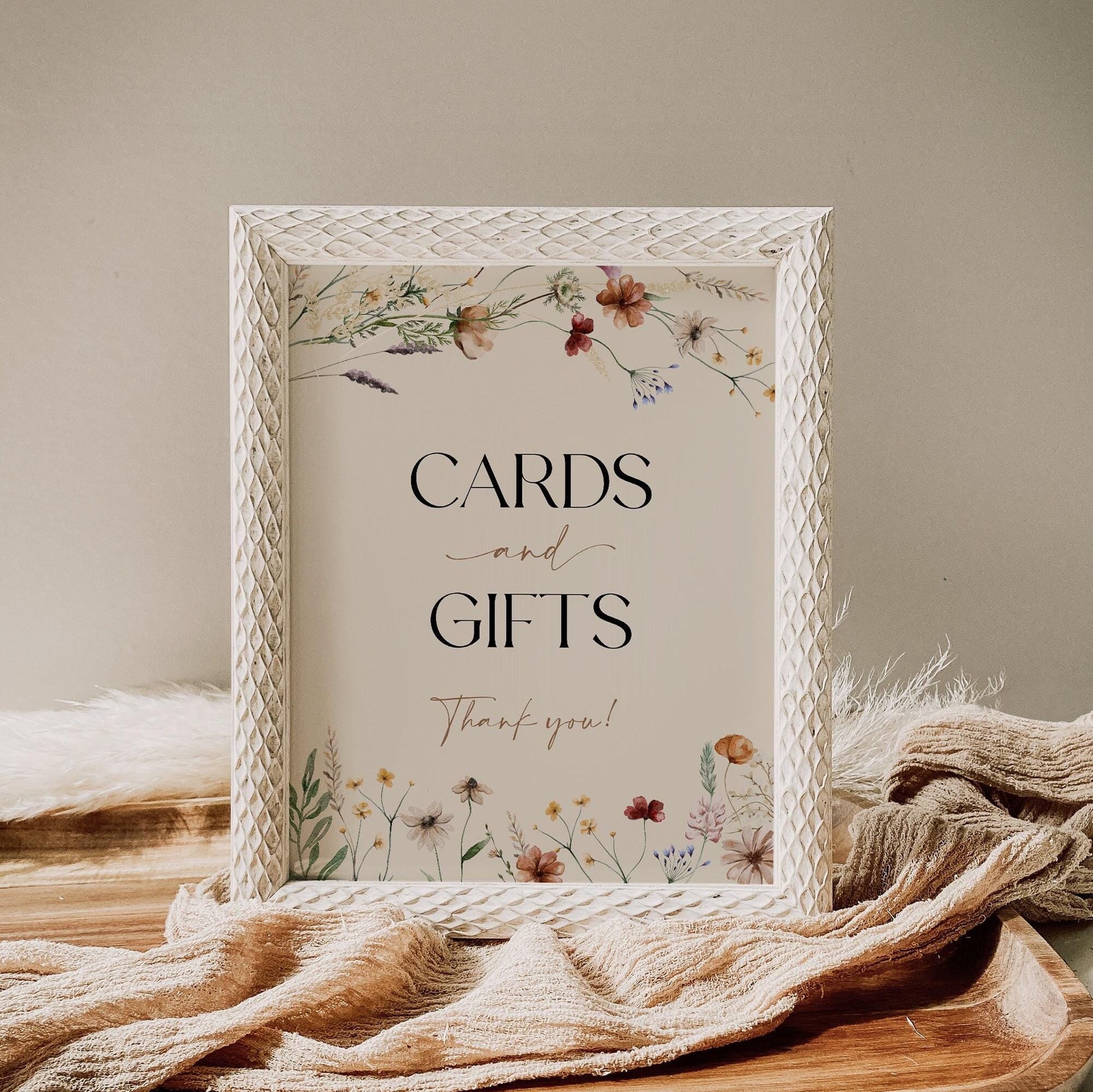 Cards and Gifts Sign, Floral Cards and Gifts sign template - LovelyTemplatesCo