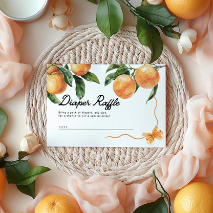 Diaper Raffle Card | Diaper Raffle Name Insert card - LovelyTemplatesCo