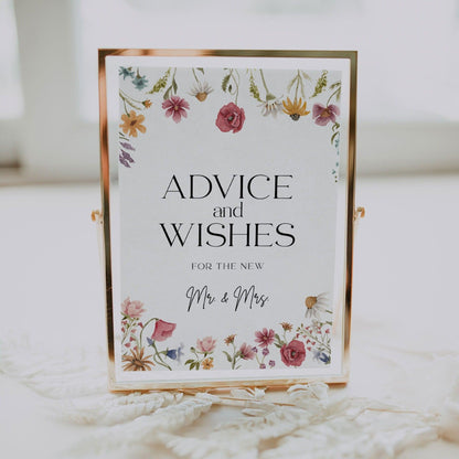 Floral Advice and Wishes sign - LovelyTemplatesCo