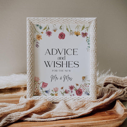 Floral Advice and Wishes sign - LovelyTemplatesCo