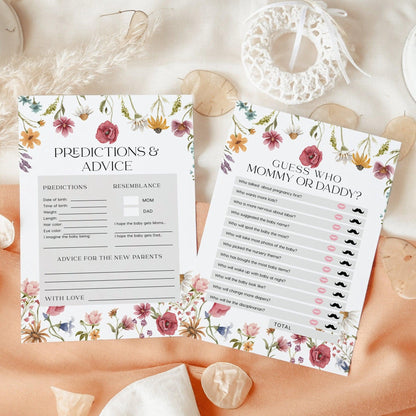 Floral Baby Shower Games Bundle - LovelyTemplatesCo