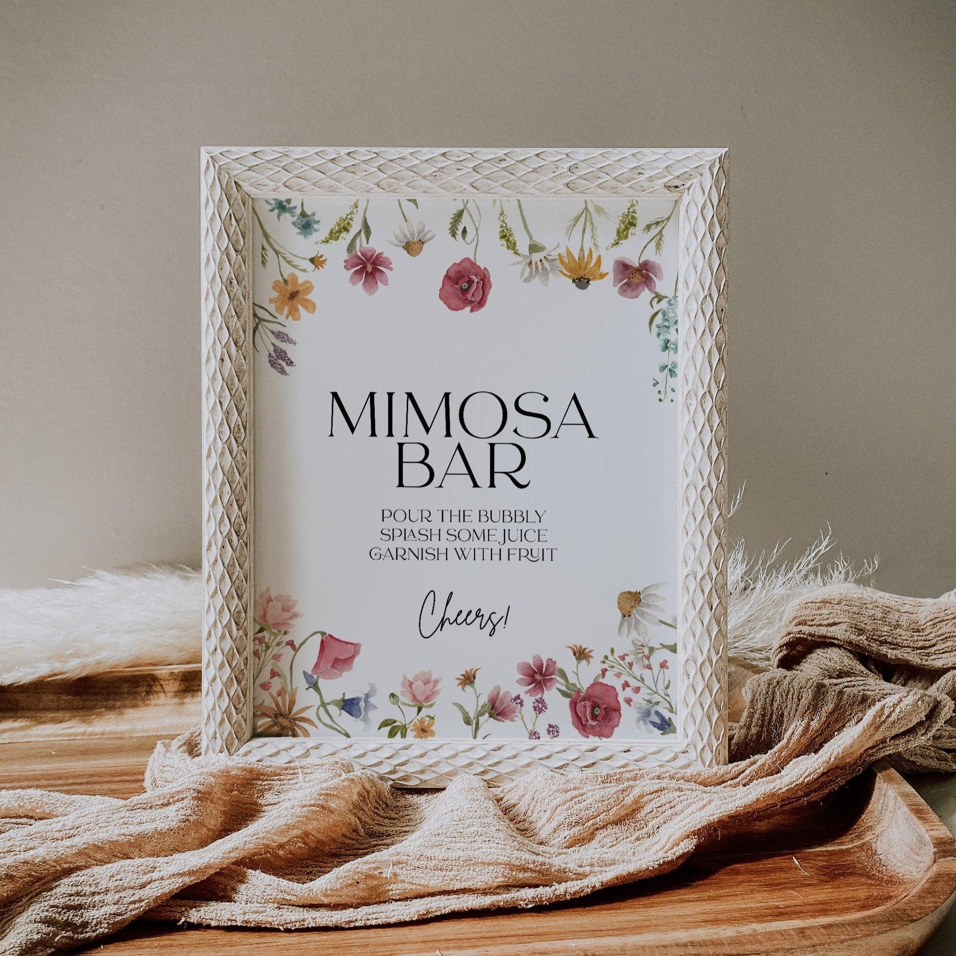 Floral Bridal Shower sign - LovelyTemplatesCo