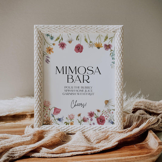 Floral Bridal Shower sign - LovelyTemplatesCo