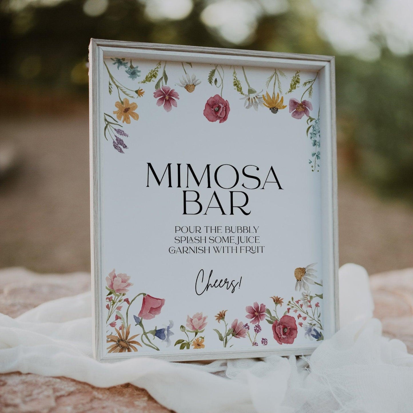 Floral Bridal Shower sign - LovelyTemplatesCo