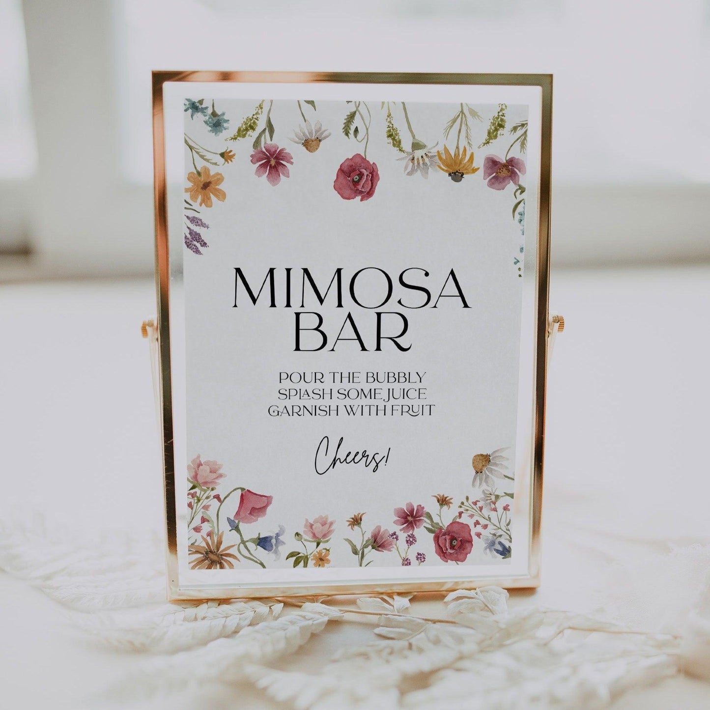 Floral Bridal Shower sign - LovelyTemplatesCo