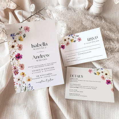 Floral Wedding invitation - LovelyTemplatesCo