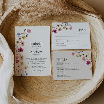 Floral Wedding invitation - LovelyTemplatesCo