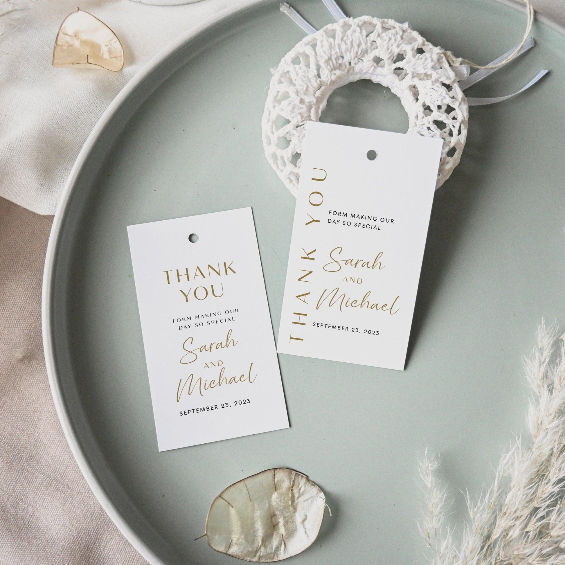 Gold favor tags - LovelyTemplatesCo