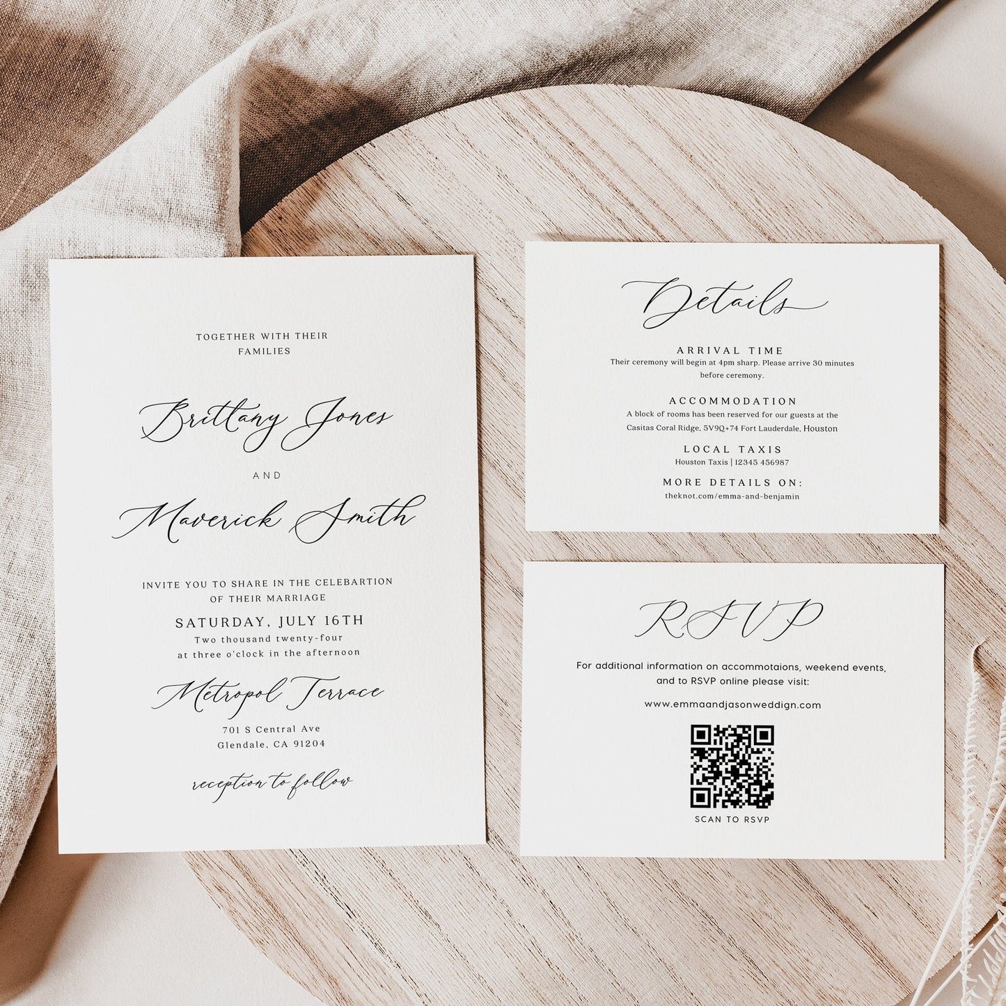 Minimalist wedding invitation - LovelyTemplatesCo