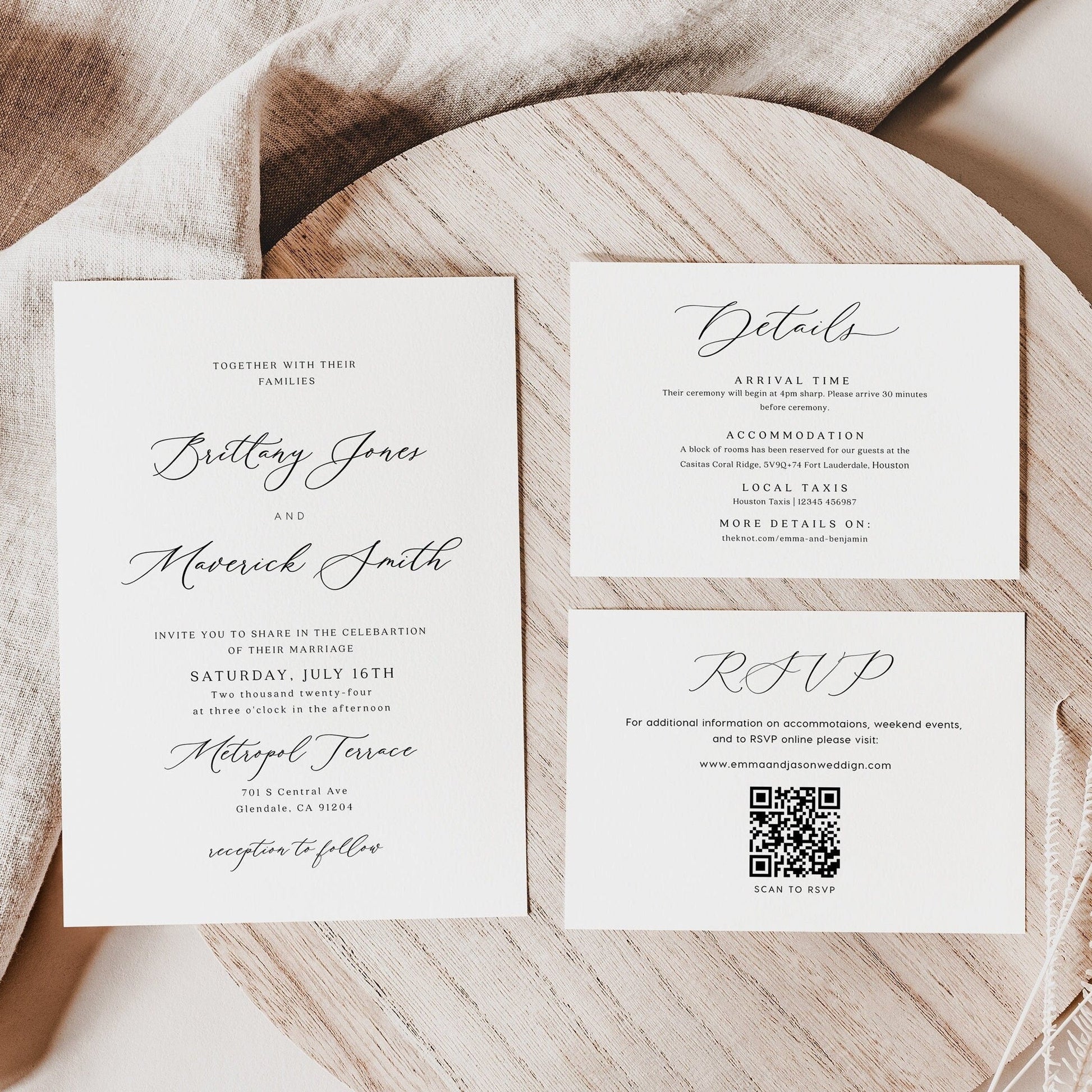 Minimalist wedding invitation - LovelyTemplatesCo