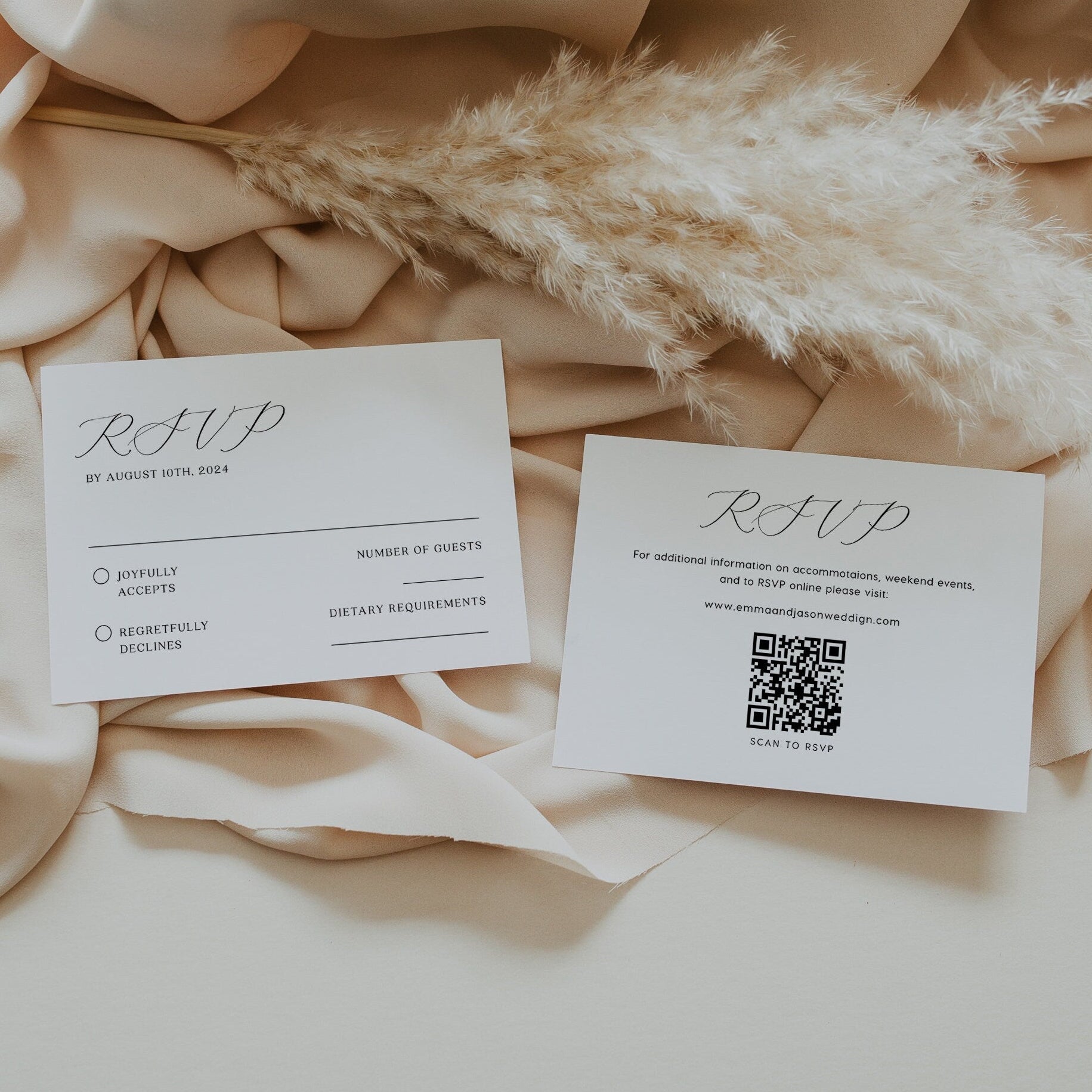 Minimalist wedding invitation - LovelyTemplatesCo