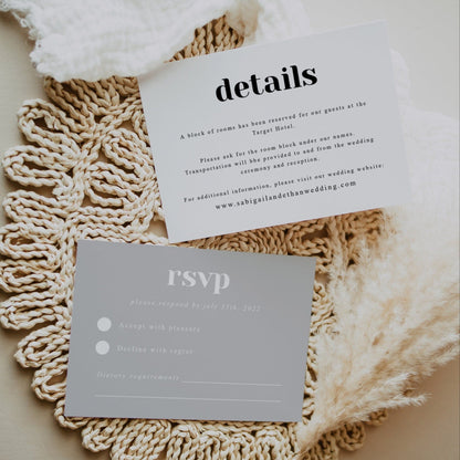 Minimalist Wedding Invitation, Modern Wedding Invitation - LovelyTemplatesCo