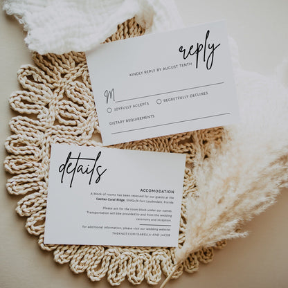 Modern wedding invitation template - LovelyTemplatesCo