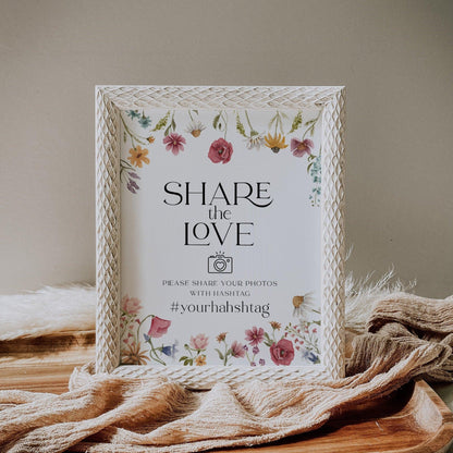 Wildflower Share the Love sign - LovelyTemplatesCo