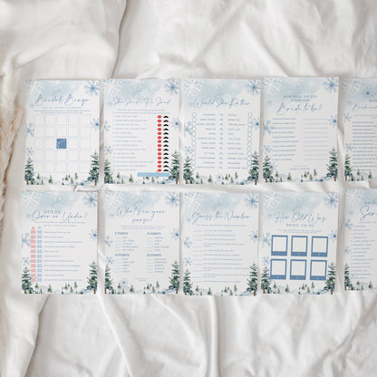 Winter Bridal Shower games bundle, 10 games included - LovelyTemplatesCo