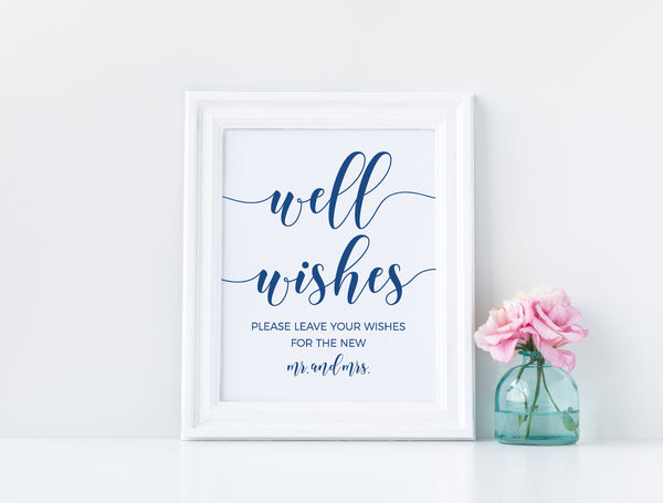 Well Wishes sign, Wedding well wishes, Wedding signs, Wishing well wedding, Wedding sign, Blue #BLUE20WED