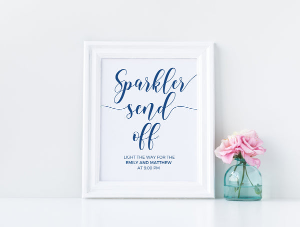 Sparkler send off sign, Wedding sparkler sign, Wedding send off sign, Sparkler send off template, Wedding signs #BLUE20WED