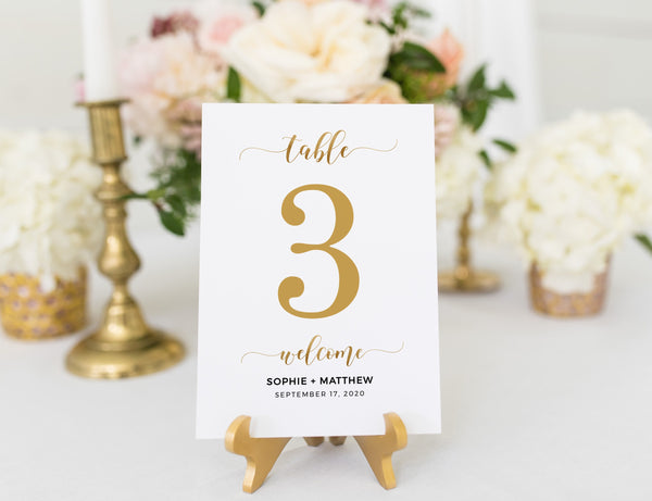 Gold table numbers, wedding table numbers printable, table numbers template, instant download #GOLD20WED