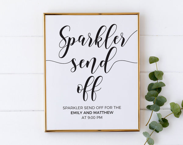 Sparkler send off template, Wedding signs, Sparkler send off sign, Wedding send off sign #BLCK20WED