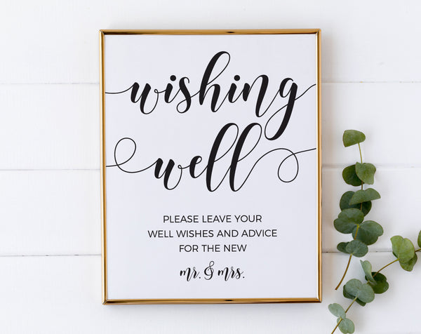 Wishing well sign, Wedding wishing well sign, Wedding signs, Well wishes sign #BLCK20WED