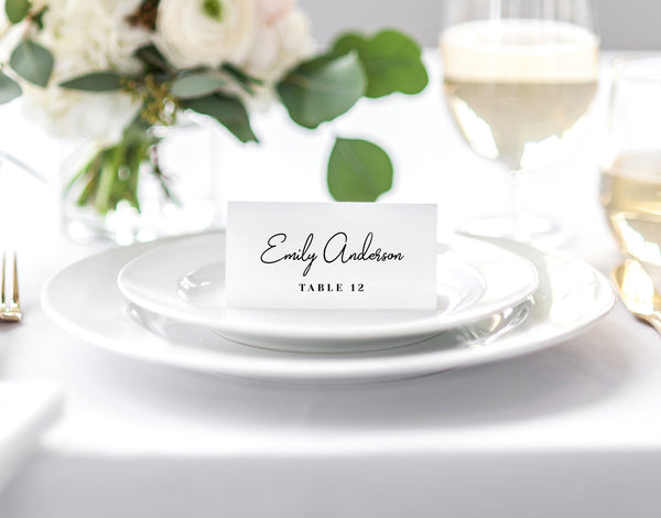 Place cards wedding, Modern place cards template, Place card names #BLCK20WED