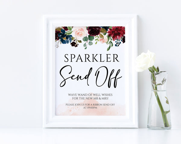 Wedding Sparkler Send Off Sign, Light The Way for the Newlyweds, Sparkler Send-Off,  Wedding Sign #BOHO020LWT