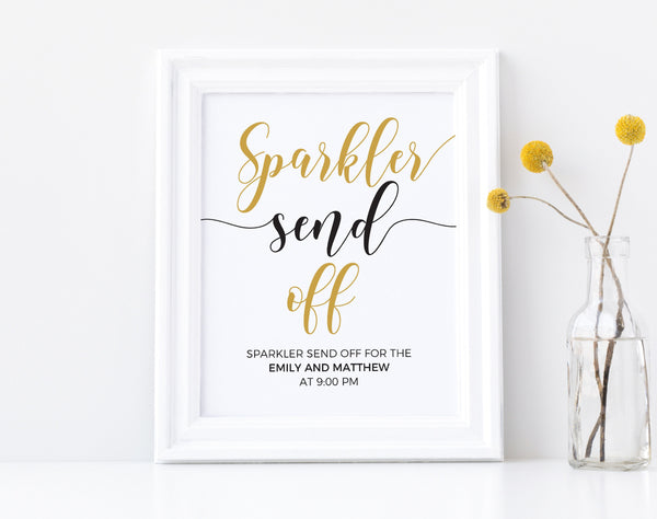 Sparkler send off, Wedding sparkler sign, Wedding send off sign, Wedding signs #GOLD20WED