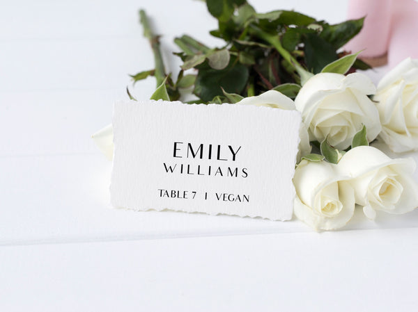 Place cards wedding, Minimalist place cards, Rustic place cards template #LWT020MNM