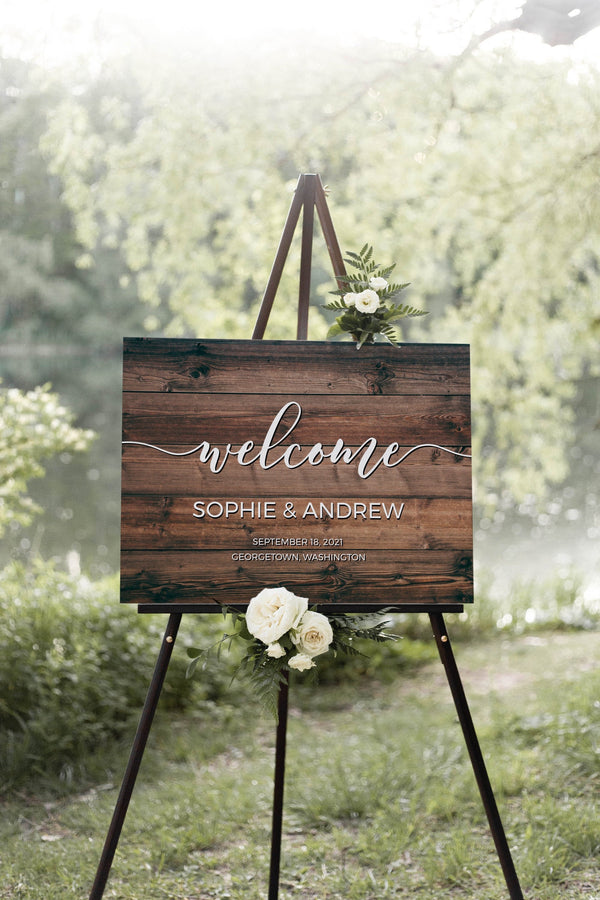 Wood wedding welcome sign, Wooden welcome sign template, Instant download, DIY wedding welcome sign wood #WD021