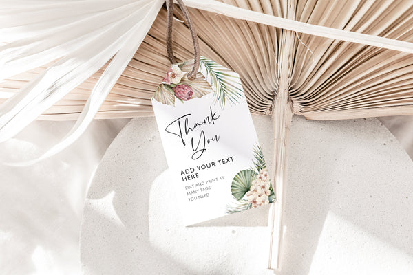 Tropical tags, Gifts tag template, Wedding tags, Thank you tags #LWTropicana