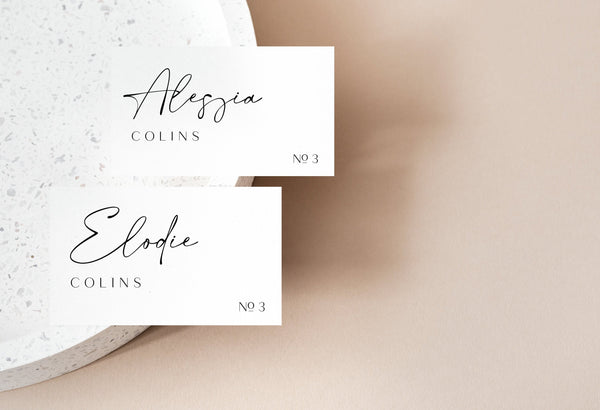 Place cards, Name cards template, Wedding place cards, Table seating cards | ELODIE