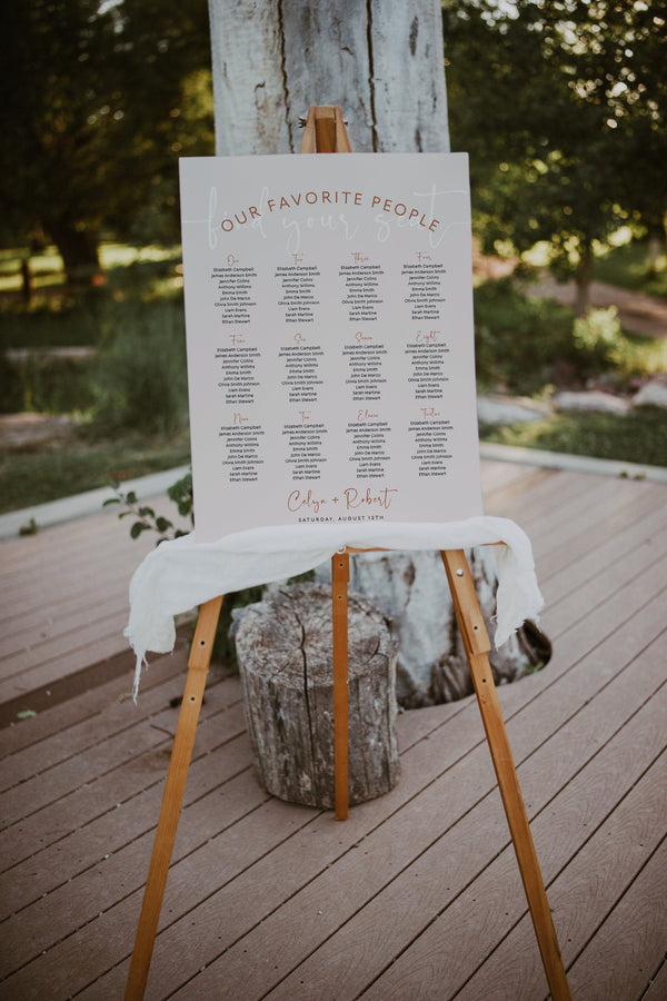 Seating chart wedding, Terracotta seating chart, Wedding seating chart template, Ivory seating chart, Fully editable template | TERRALWT