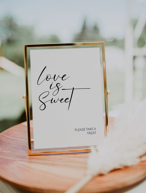 Love is sweet sign, Dessert bar sign,  Boho wedding sign,  Modern minimal wedding sign, Printable wedding sign #LWTBoho