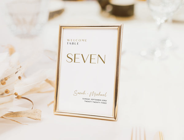 Gold table numbers, Wedding table number, Table numbers template, Printable table numbers gold | GOLDY